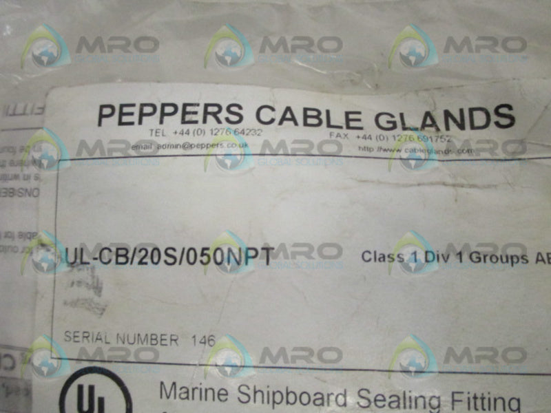 PEPPERS UL-CB/20S/050NPT  NSNP