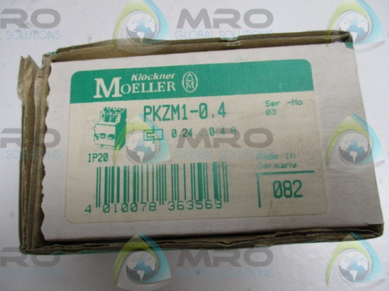 KLOCKNER MOELLER PKZM1-0,4 MOTOR STARTER 0,24-0,4A  NSMP