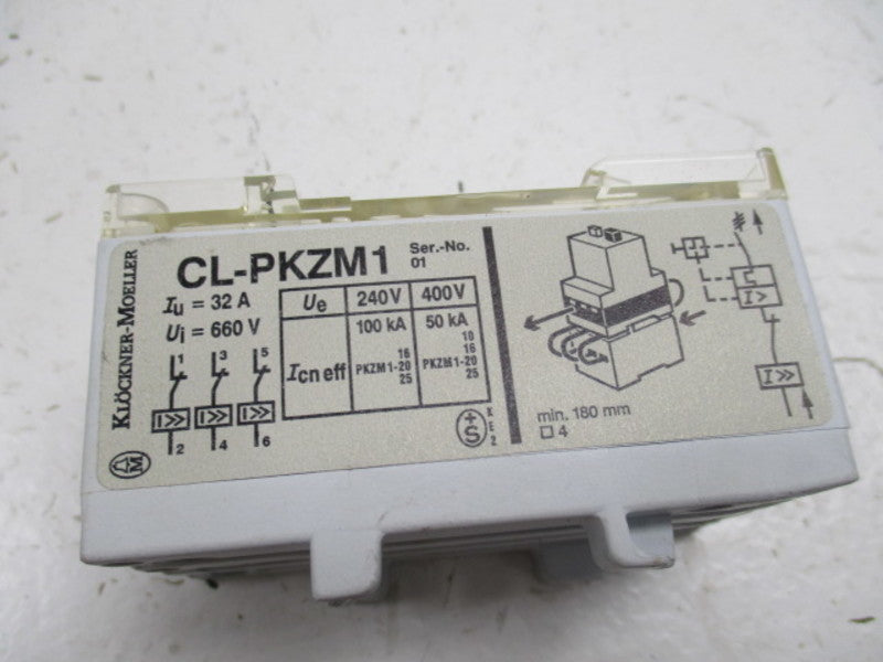 KLOCKNER MOELLER CL-PKZM1 CURRENT LIMITER 32AMP 6.0KV 400V  UNMP