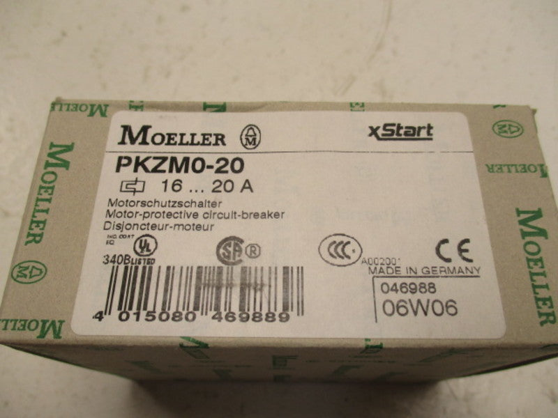 KLOCKNER MOELLER PKZM0-20 MANUAL MOTOR CONTROLLER 16-20A  NSMP