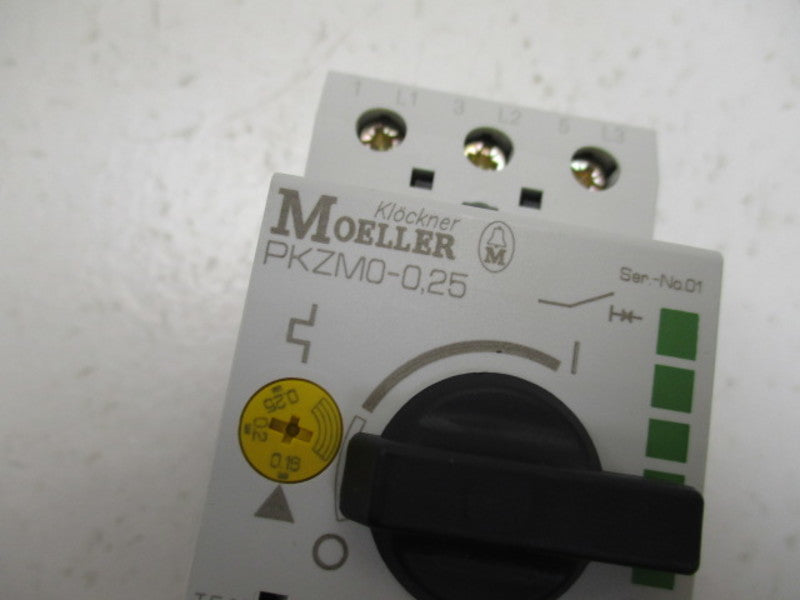 KLOCKNER MOELLER PKZM0-0,25 MANUAL MOTOR CONTROLLER 0,16-0,25A  NSMP
