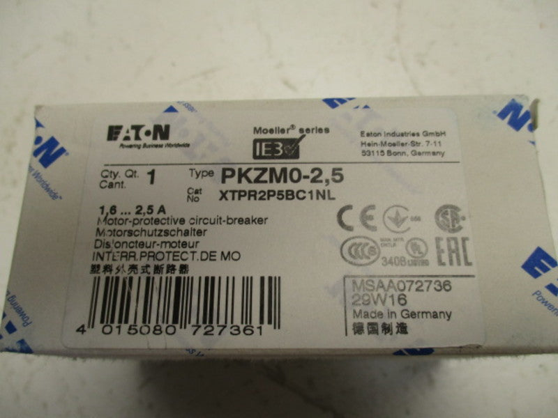 EATON PKZM0-0,25 MOTOR  CIRCUIT BREAKER  0,16-0,25A  NSMP