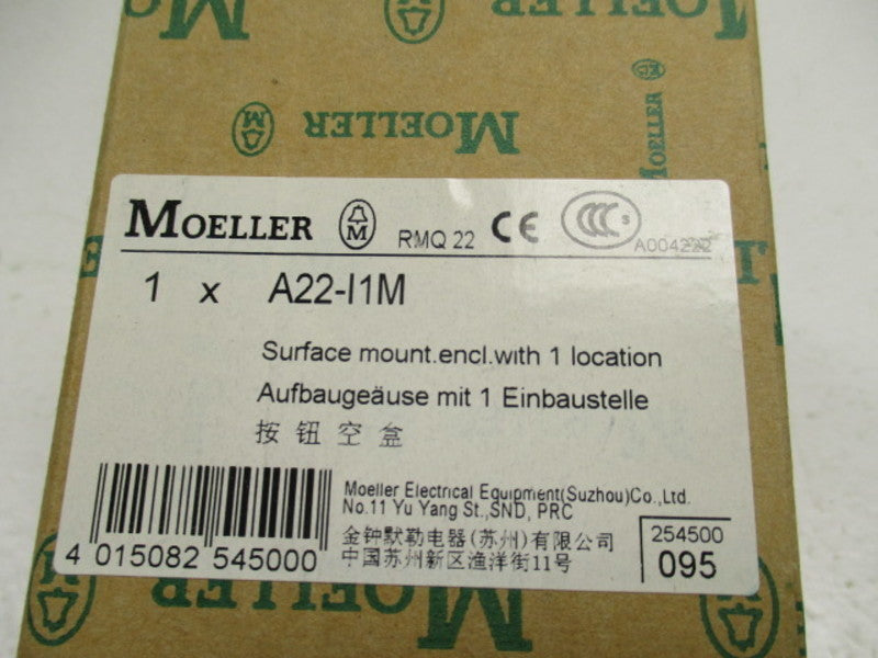 KLOCKNER MOELLER A22-I1M SUREFACEMOUNT ENCLOSURE 1-UNIT  NSMP