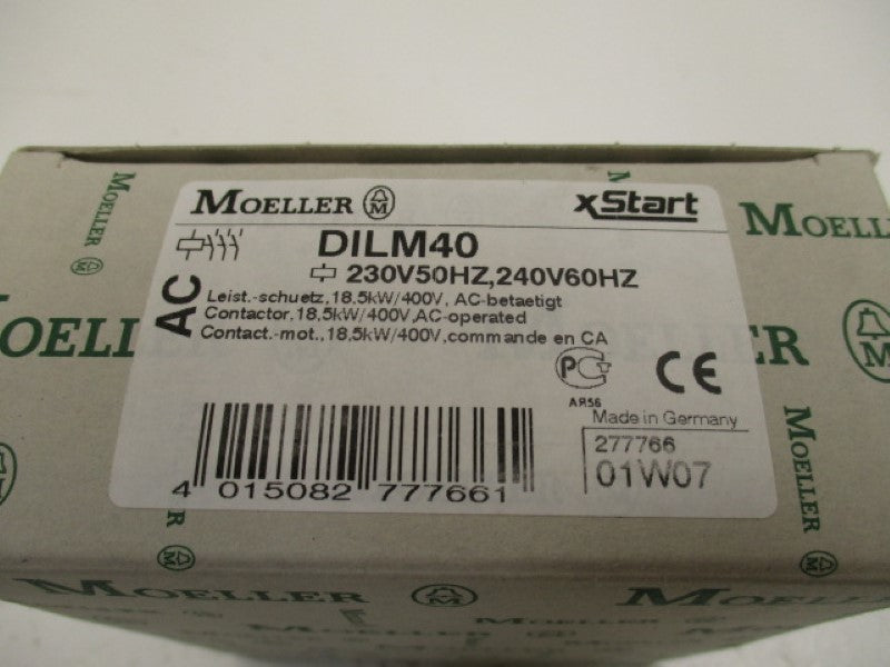 KLOCKNER MOELLER DILM40 CONTACTOR 230/240V  NSMP