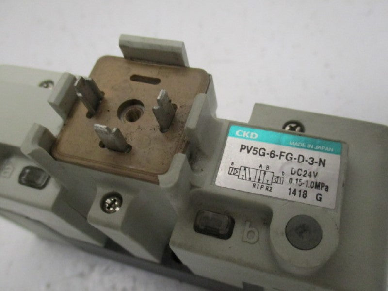 CKD PV5G-6-FG-D-3-N SOLENOID VALVE  24VDC  UNMP