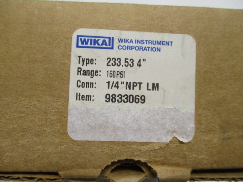 WIKA 9833069 PRESSURE GAUGE 160PSI 1/4"  NSMP
