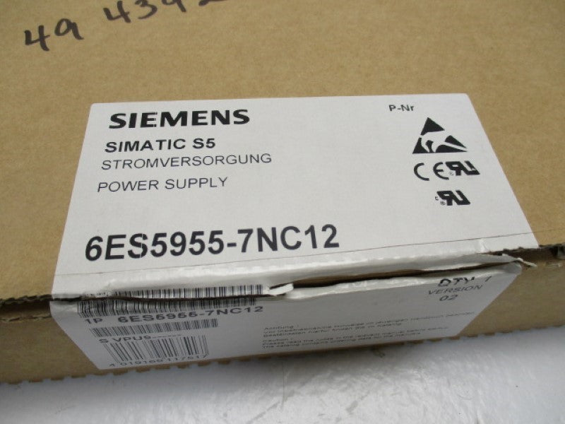 SIEMENS SIMATIC S5 6ES5955-7NC12 POWER SUPPLY 24VDC 5V  NSMP