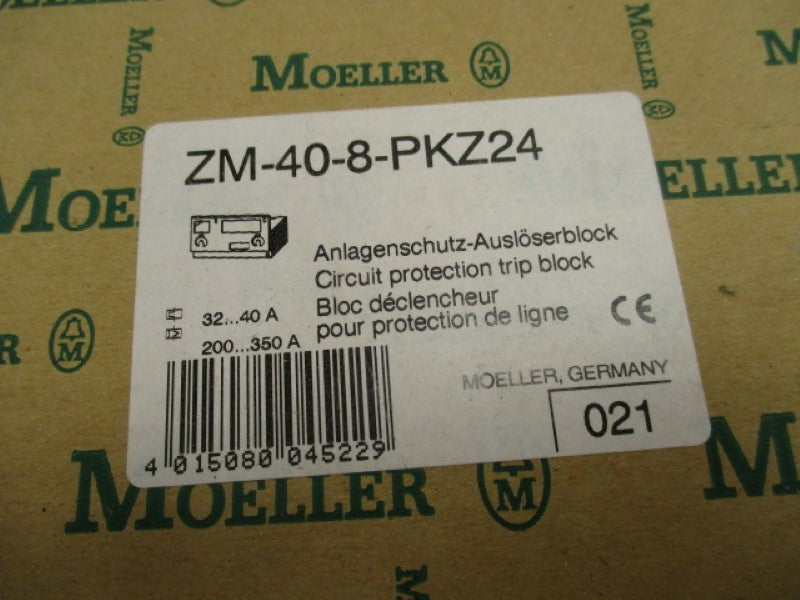 KLOCKNER MOELLER ZM-40-8-PKZ24 TERMINAL SHROUD  NSMP