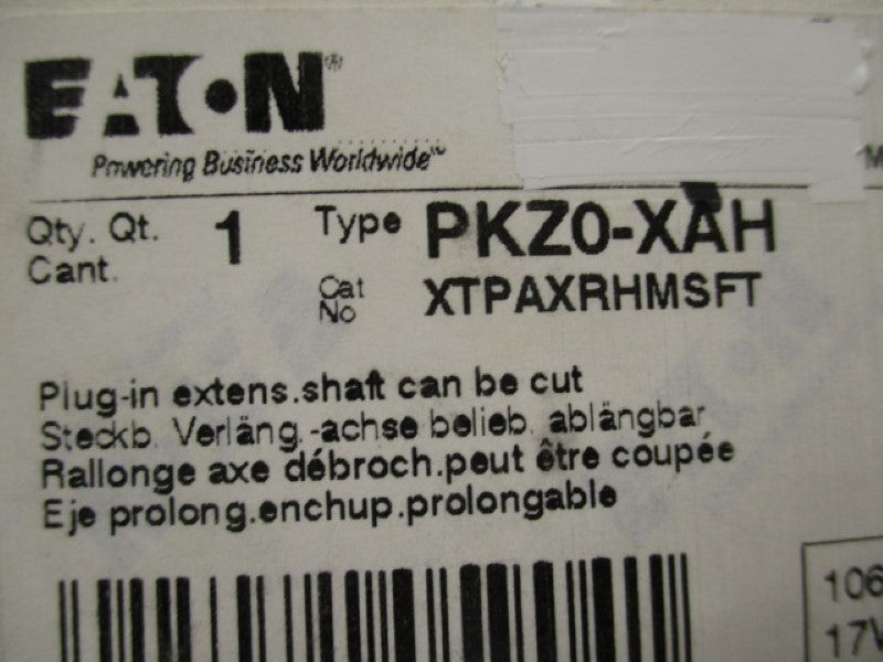 EATON PKZ0-XAH PLUG-IN EXTENSION SHAFT  NSNP