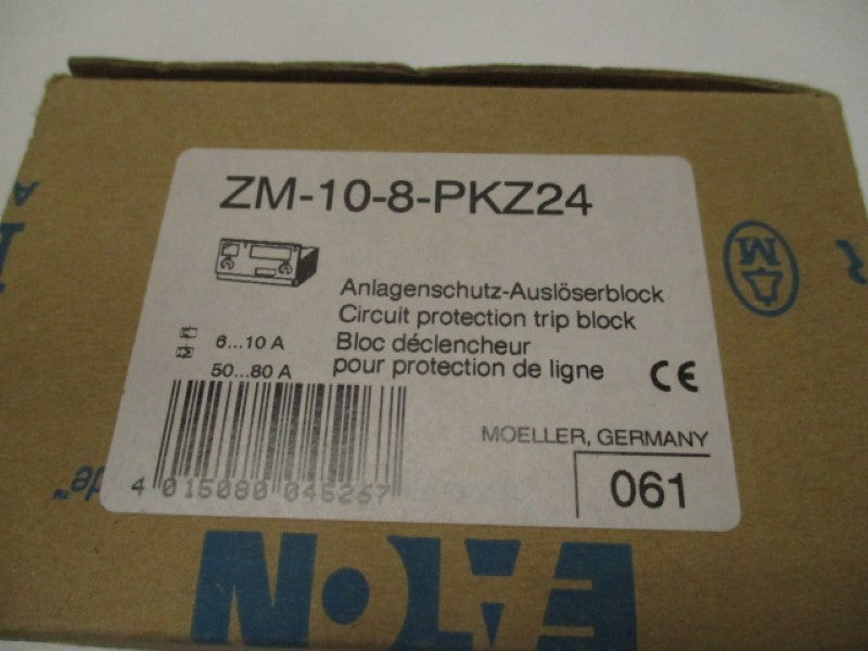 KLOCKNER MOELLER ZM-10-8-PKZ24 CIRCUIT TRIP BLOCK 6-10/50-80A  NSMP