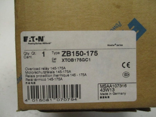 EATON ZB150-175 OVERLOAD RELAY 145-175A  NSMP