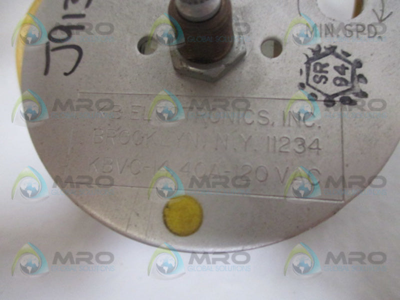 KB ELECTRONICS KBVC-14 SPEED CONTROL 4.0A 120VAC  UNMP