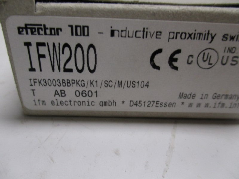 IFM EFECTOR IFW200 INDUCTIVE PROXIMITY SWITCH  NSMP