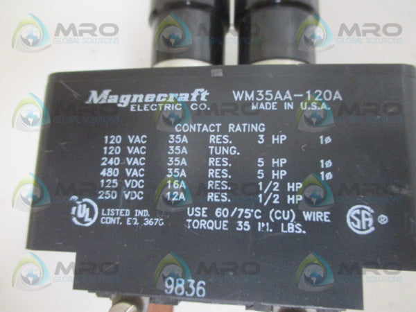 MAGNECRAFT WM35AA-120A RELAY  UNMP