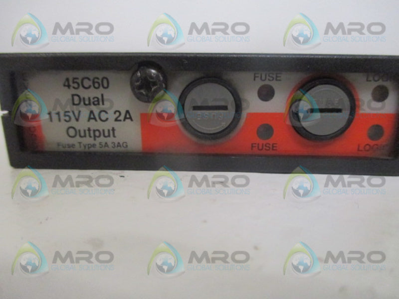 RELIANCE ELECTRIC 45C060 DUAL OUTPUT MODULE 115VAC  UNMP
