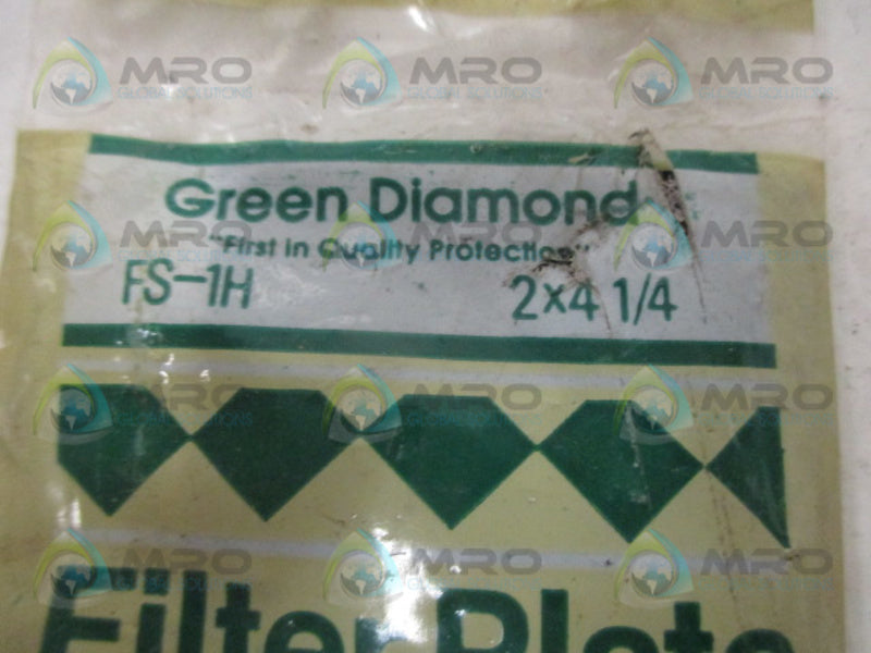 GREEN DIAMOND FD-1H FILTER PLATE 2" x 4-1/4"  NSMP