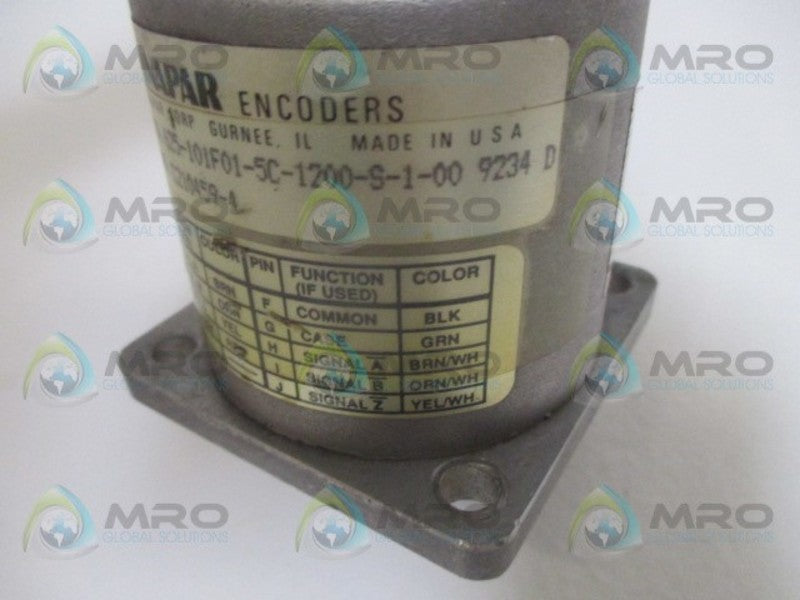 DYNAPAR 625-101F01-5C-1200-S-1-00 ENCODER  UNMP
