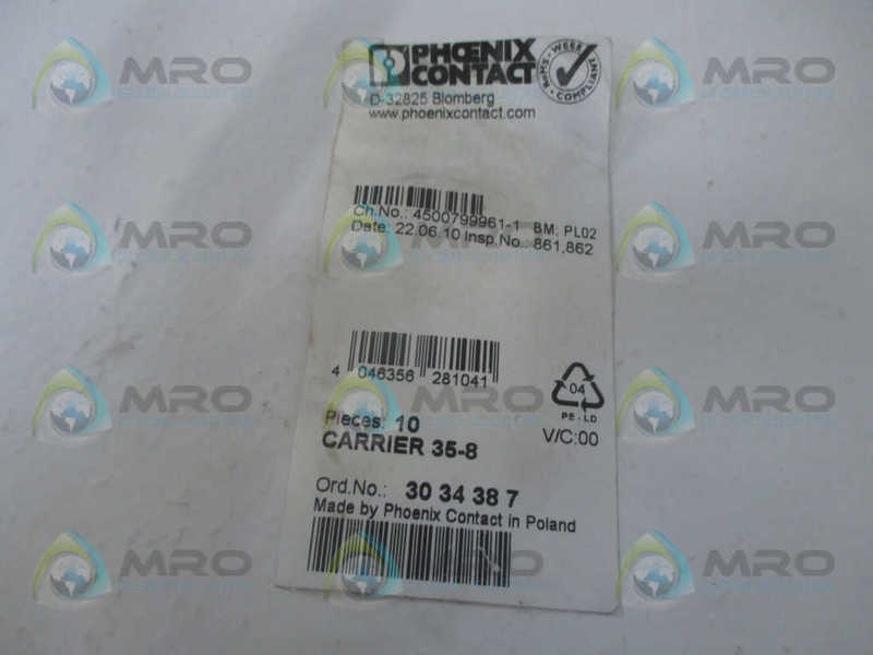 PHOENIX CONTACT CARRIER 35-8 END CLAMP  NSNP