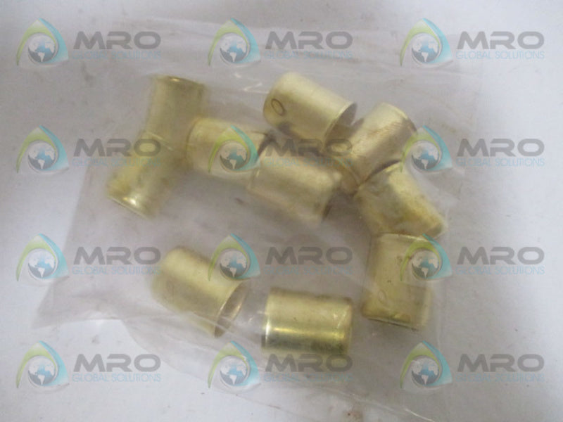GRAINGER 2A733B BRASS FERRULE (PKG OF 10)  NSMP