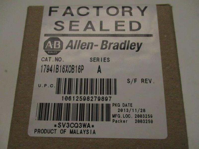 ALLEN BRADLEY 1794IB16XOB16P SER. A DATE: 2013  NSFS
