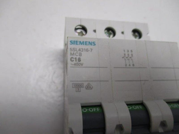 SIEMENS 5SL4316-7 CIRCUIT BREAKER 16A  NSNP