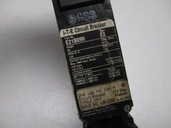 GOULD I.T.E. E21B090 CIRCUIT BREAKER 90A  UNMP
