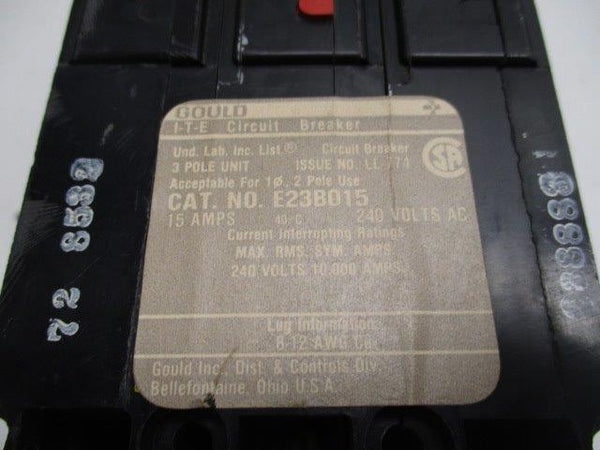 GOULD E23B015 CIRCUIT BREAKER 15A (AS PICTURED)  UNMP