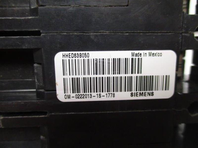 SIEMENS HHED63M050 CIRCUIT BREAKER 50A UNMP
