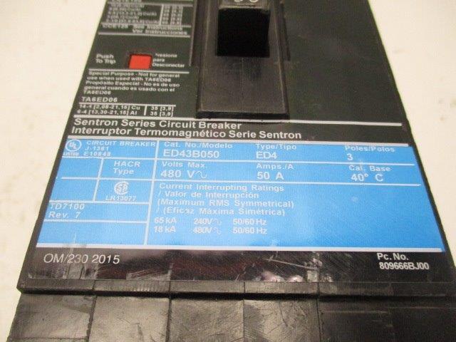 SIEMENS ED43B050BP CIRCUIT BREAKER 50A (AS PICTURED)  UNMP