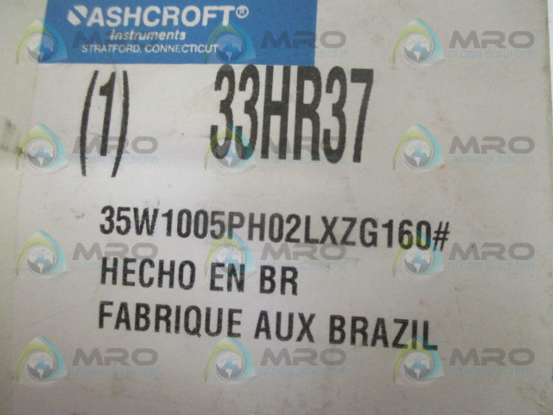 ASHCROFT 35W1005PH02LXZG GAUGE 160PSI  NSMP
