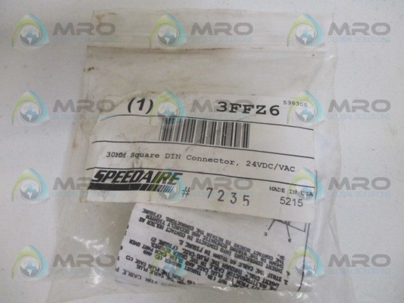 SPEEDAIRE 3FFZ6 SQUARE DIN CONNECTOR 30MM 24V  NSMP