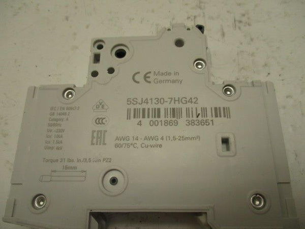 SIEMENS 5SJ4130-7HG42 CIRCUIT BREAKER 30A  NSNP