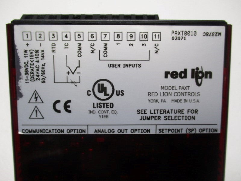 RED LION CONTROLS PAXT0010  UNMP