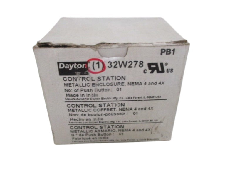 DAYTON 32W278 METALIC PUSH BUTTON ENCLOSURE  NSMP