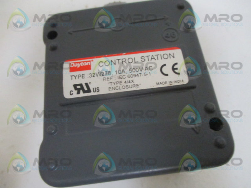 DAYTON 32W278 METALIC PUSH BUTTON ENCLOSURE  NSMP