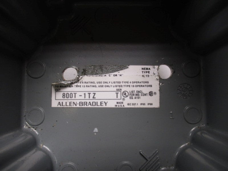 INDUSTRIAL SPARE PART 800T-ITZ PUSHBUTTON ENCLOSURE SER.T  UNMP
