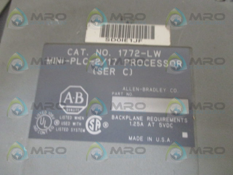 ALLEN BRADLEY 1772-LW SER. C F/W D (NO KEY)  UNMP