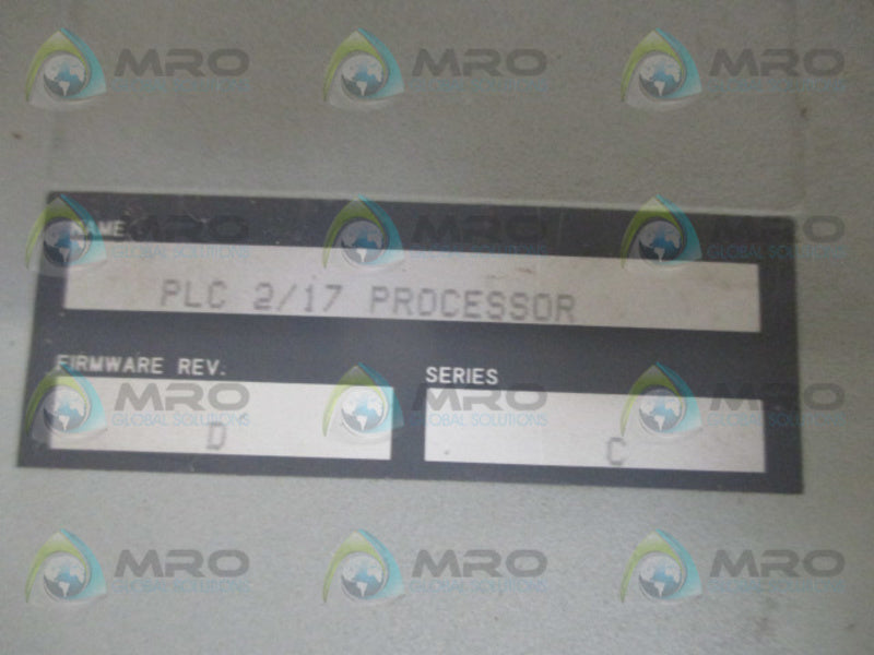 ALLEN BRADLEY 1772-LW SER. C F/W D (NO KEY)  UNMP