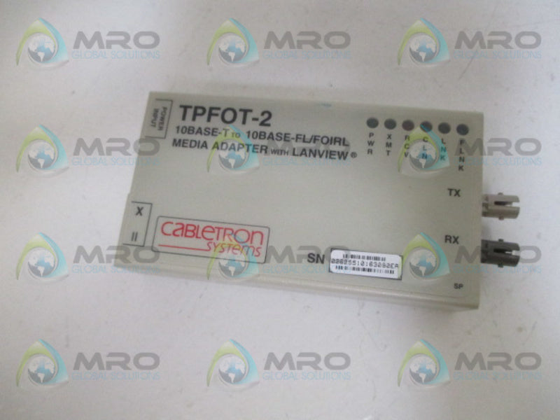 CABLETRON SYSTEMS TPFOT-2 MEDIA ADAPTER WITH LANVIEW  UNMP