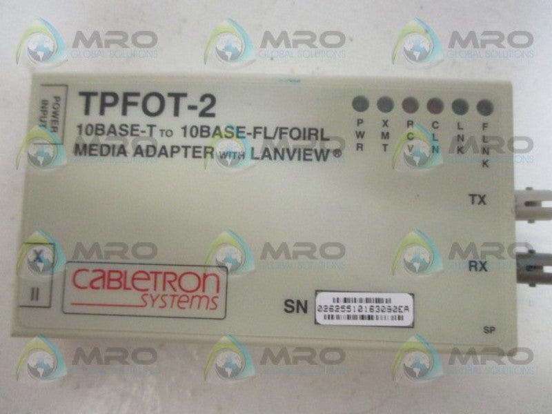CABLETRON SYSTEMS TPFOT-2 MEDIA ADAPTER WITH LANVIEW  UNMP
