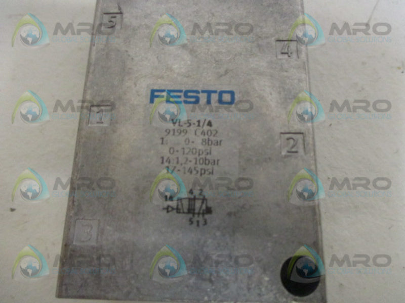 FESTO VL-5-1/4 PNEUMATIC VALVE  NSMP