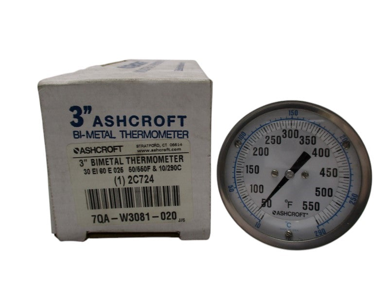 ASHCROFT 2C724 30-EI-60-E-025-50/550F&10/290C NSMP