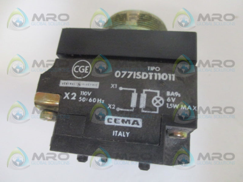 GENERAL ELECTRIC 077ISDT11011 PUSHBUTTON OPERATOR   UNMP