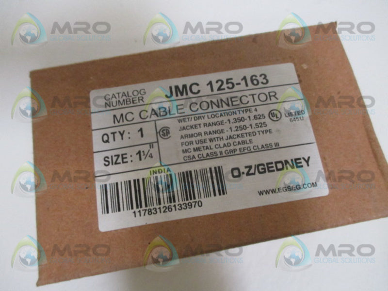 OZ GEDNEY JMC125-163 MC CABLE CONNECTOR  NSMP