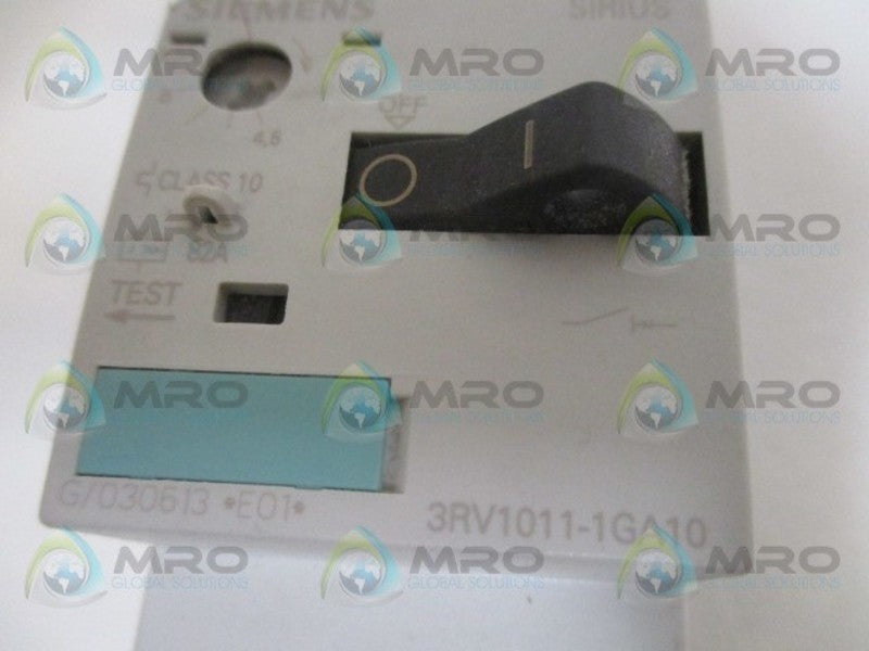 SIEMENS 3RV1011-1GA10 STARTER MOTOR PROTECTOR  (AS PICTURED)  UNMP