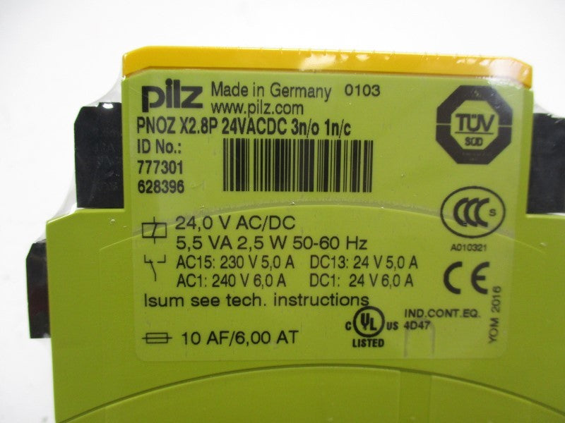 PILZ PNOZ-X2.8P-24VACDC-3N/0-1N/C 24V NSMP