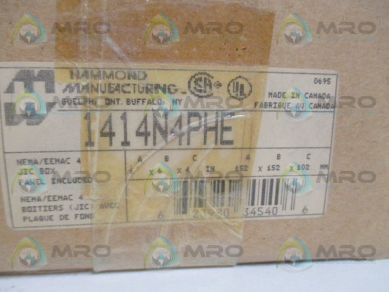 HAMMOND 1414N4PHE JIC BOX PANEL INCLUDED  NSMP