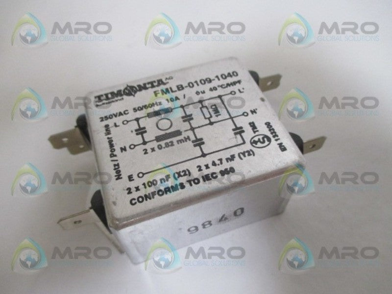 TIMONTA FMLB-0109-1040 SUPPRESSION FILTER 250VAC  NSNP