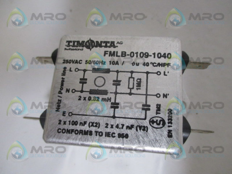 TIMONTA FMLB-0109-1040 SUPPRESSION FILTER 250VAC  NSNP