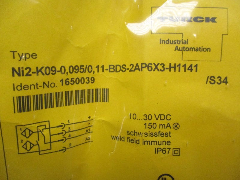 TURCK NI2-K09-0,095/0,11-BDS-2AP6X3-H1141/S43 NSMP